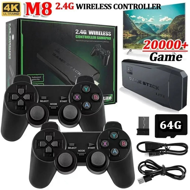 M8 HDMI Game Stick Lite Console 2.4G Wireless Controllers 4K Video Game Retro Box