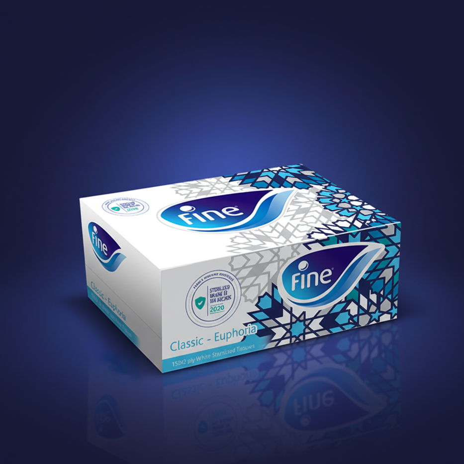 Fine Pop Up Sterilized Facial Tissue (150x2Ply) 300 Sheets