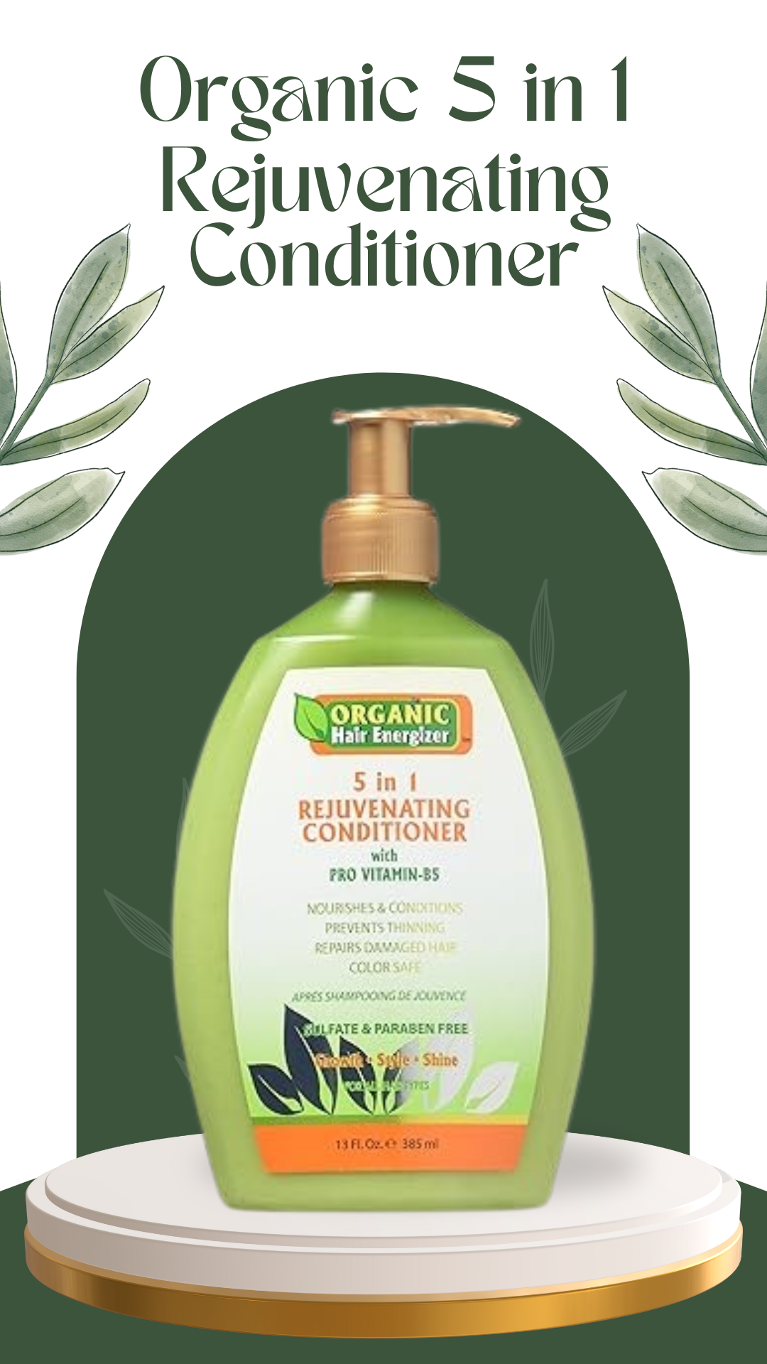Organic Hair Energizer 5 in 1 Rejuvenation Conditioner 385ml