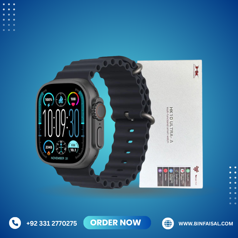HK10 ULTRA-A SMARTWATCH 2.02 INCHES LARGE SCREEN WITH WEARFIT PRO APP 2 STRAPS