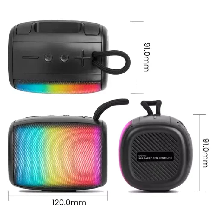Kisonli S18 RGB Portable Bluetooth Speaker Colorful Light High-Quality Wireless Speaker