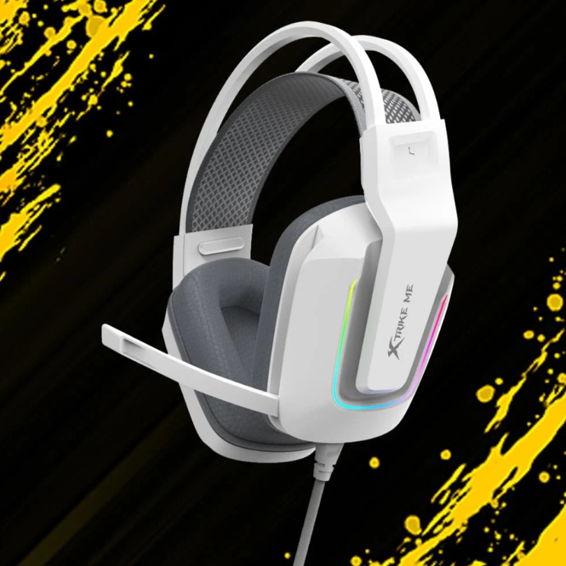 XTRIKE ME GH712 RGB GAMING HEADSET WITH NOISE REDUCTION MICROPHONE WHITE