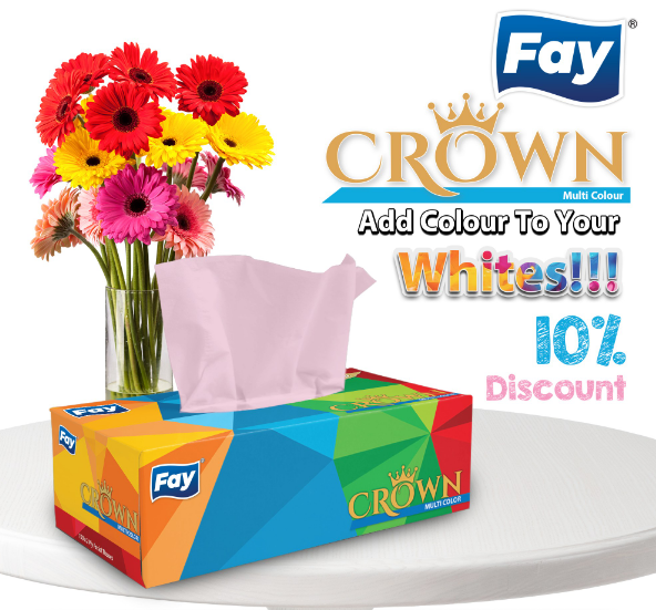 Fay Crown Tissues Multicolor 150x2 Ply