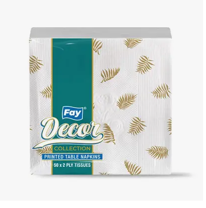 Fay Printed Tissue Table Napkins 2Ply (50 Napkins )