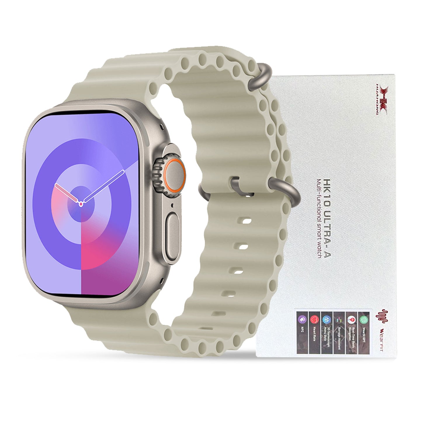 HK10 ULTRA-A SMARTWATCH 2.02 INCHES LARGE SCREEN WITH WEARFIT PRO APP 2 STRAPS