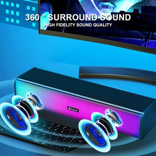 Kisonli I-630 RGB Bluetooth Speaker Portable Wireless USB Sound Bar with BT RGB light Speaker