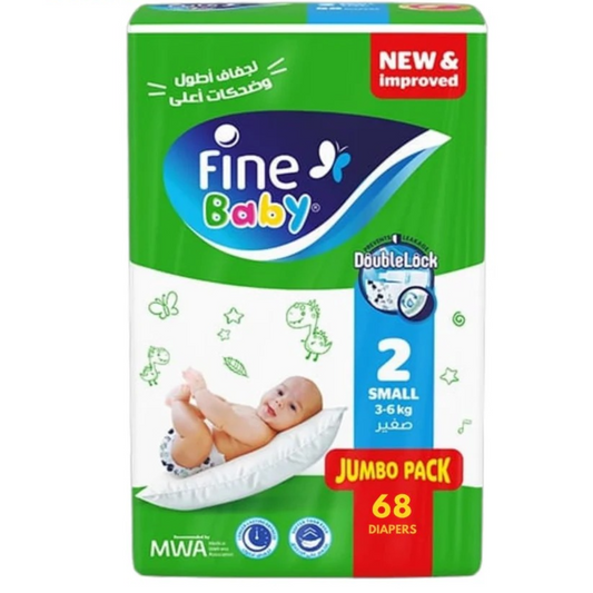 Fine Baby Diapers Size Small Jumbo Pack 68Pcs