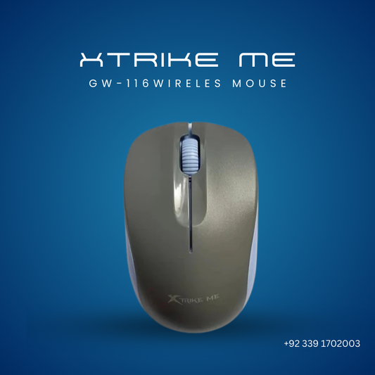 XTRIKE ME GW-116 GY WIRELESS 2.4GHZ MOUSE GREY