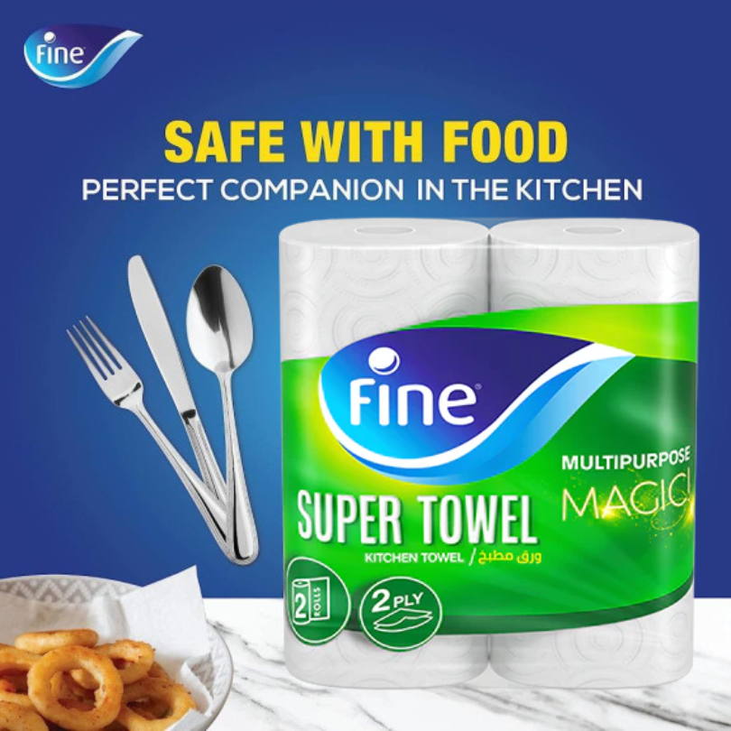 Fine Kitchen Towel 2 Rolls 2ply