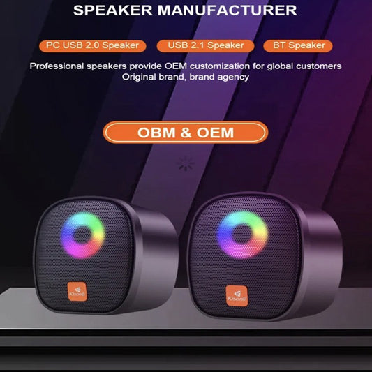 Kisonli X11 RGB Gamer PC Mini USB Speaker with 6W Power