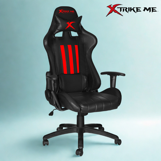 XTRIKE ME GC-905 BK ERGONOMIC ADJUSTABLE GAMING CHAIR CASTER WHEELS BLACK