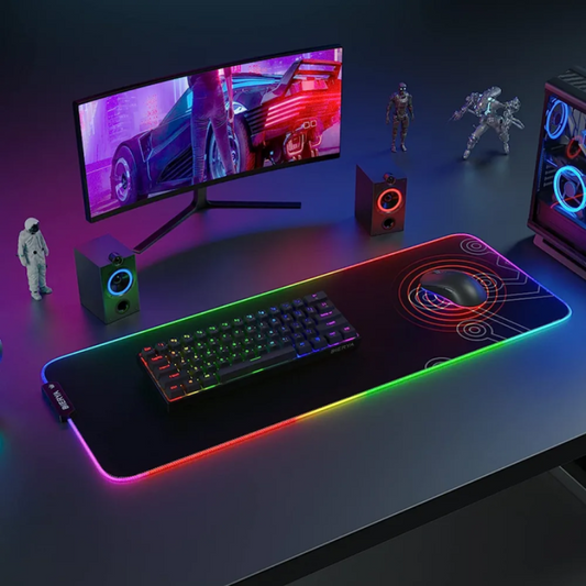 Rgb Gaming Mouse Pad Large (800×300×4mm) Led Mousepad With Non-Slip Rubber Base Soft Pad