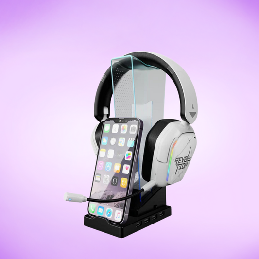 XTRIKE ME HT-09 HEADSET & PHONE STAND WITH 4 USB PORT AND LED LIGHT