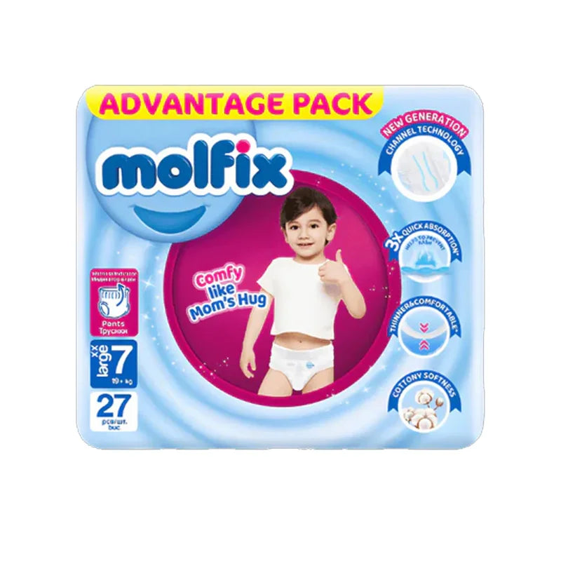New Molfix Pants Size XXX-Large Jumbo Pack 27Pcs