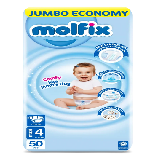New Molfix Diapers Size Large Jumbo Pack 50Pcs