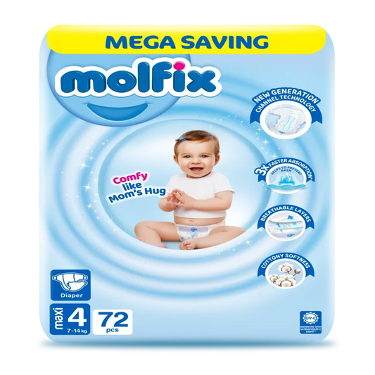 New Molfix Diapers Size Large Mega Pack 72Pcs