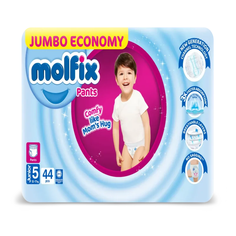New Molfix Pants Size X-Large Jumbo Pack 44Pcs