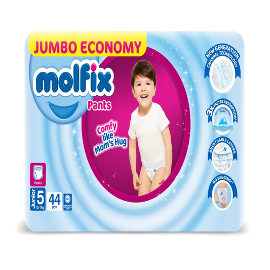 New Molfix Pants Size X-Large Jumbo Pack 44Pcs