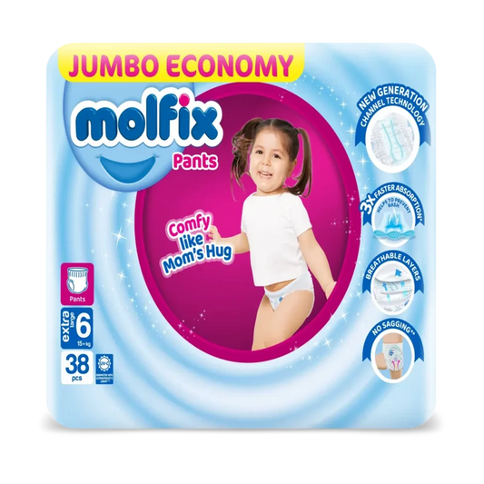 New Molfix Pants Size XX-Large Jumbo Pack 38Pcs