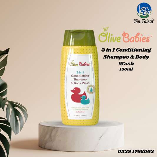 Olive Babies 3 in 1 Conditioning Shampoo & Body Wash 150ml