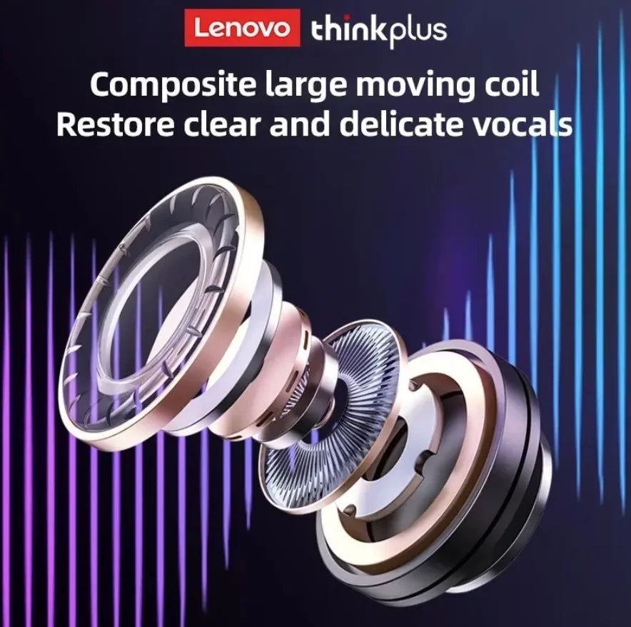 Lenovo LP80 Pro TWS Bluetooth Headphones – RGB, Low Latency, Wireless