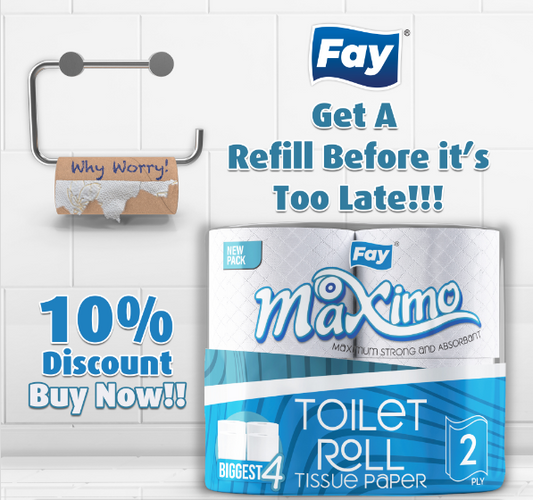 Fay Maximo Toilet Roll (4 Roll in 1) 2Ply