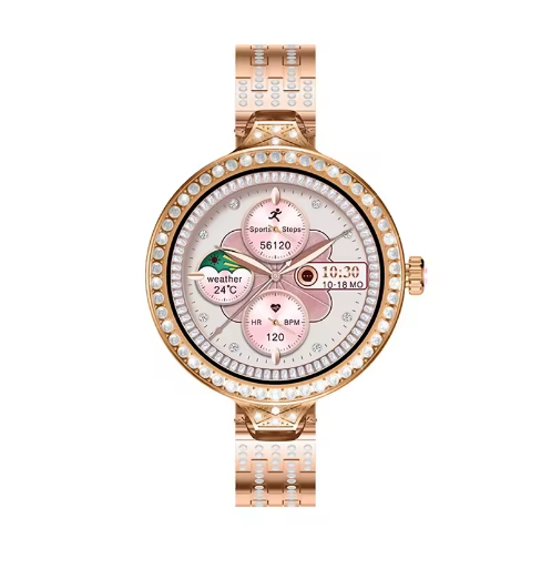 HW16 Mini Luxury Women Smart Watch AMOLED Display BT