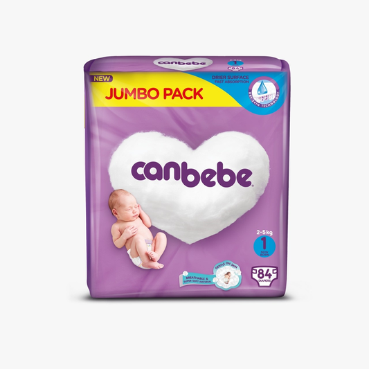 Canbebe Diapers Size 1 Newborn (2-5kg) 84Pcs