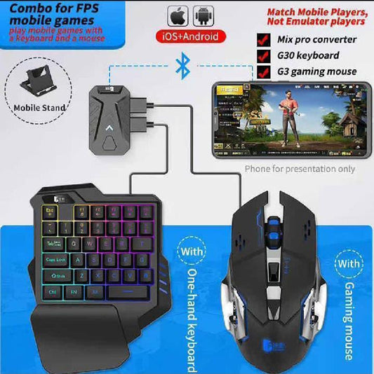 Gaming Wireless Bluetooth 5 in 1 Combo Keyboard & Mouse